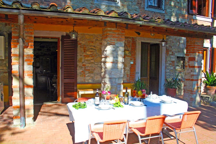 Villa Cafaggiolo - delightful covered terrace for meals and snacks